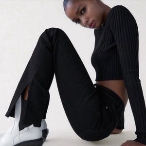 Zara Split Hem Jeans